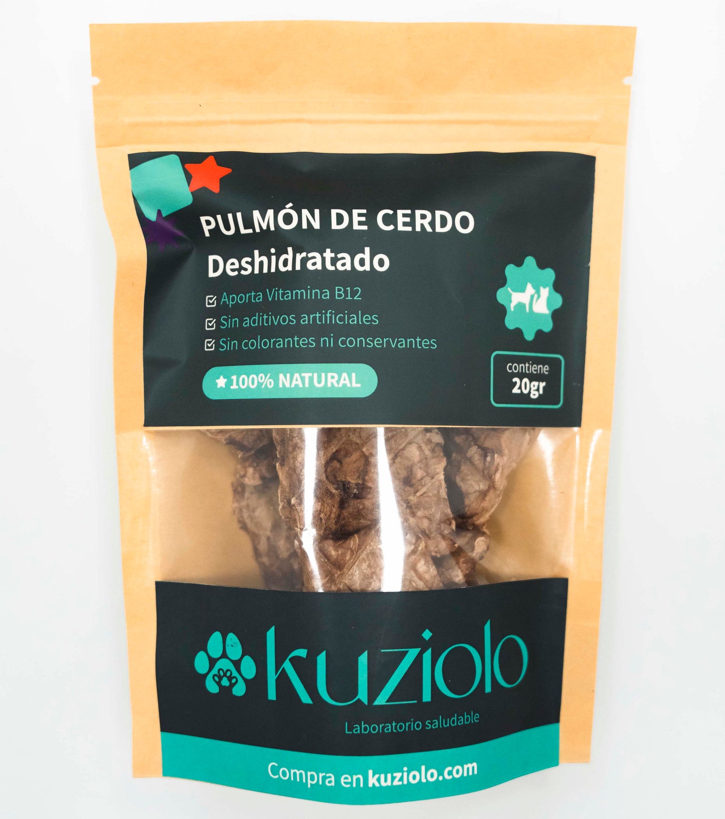 Pulmón de cerdo deshidratado