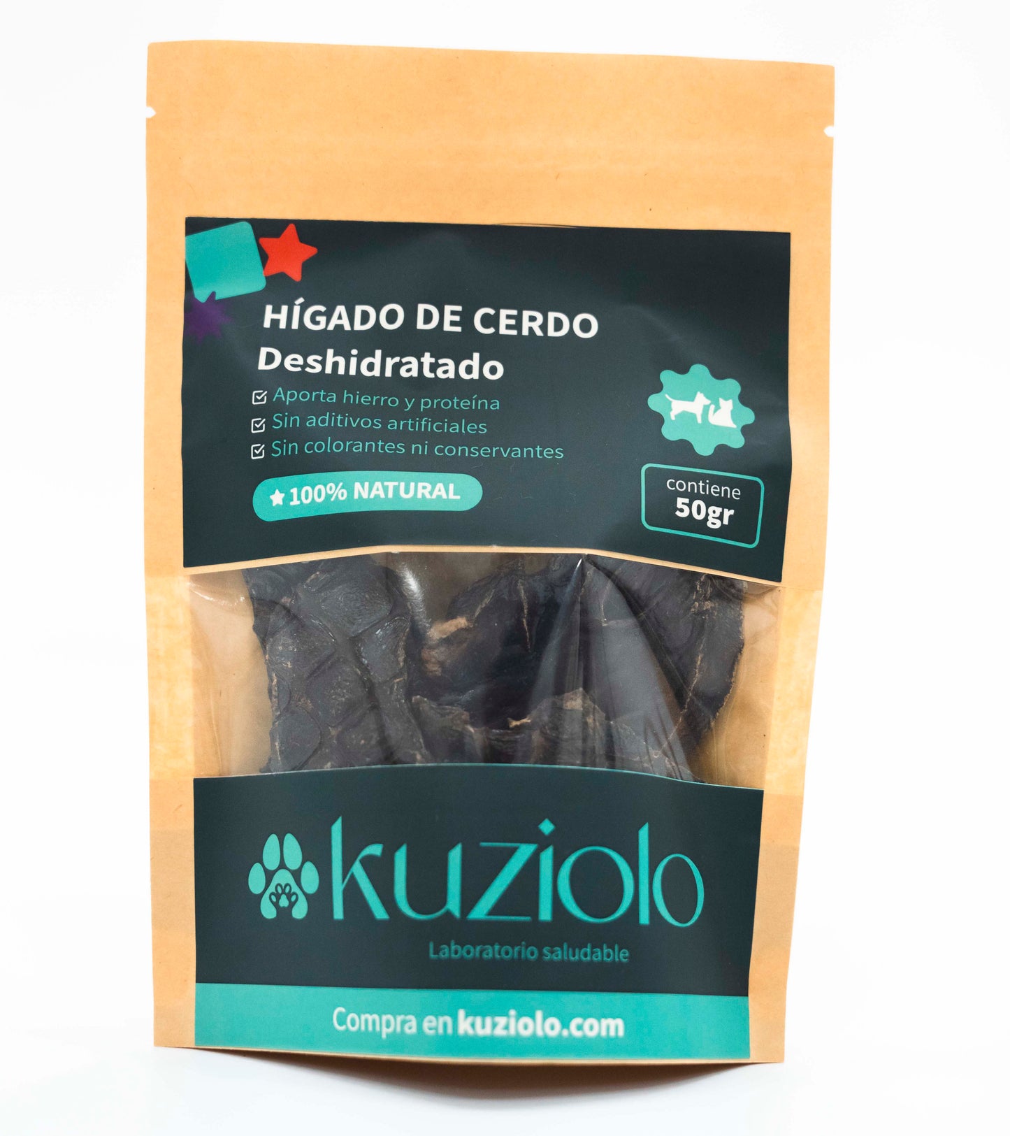 Hígado de cerdo deshidratado
