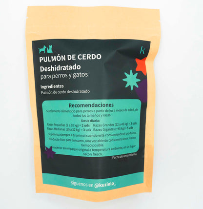 Pulmón de cerdo deshidratado